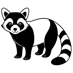 Red panda kangaroo art vector illustration