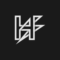 letter H electric logo, tunder bolt design logo template, vector illustration