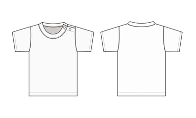 Naklejka premium Kids tshirt vector template illustration