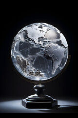 Detailed Photorealistic Depiction of the Earth Globe with Accurately Illustrated Geographical Features