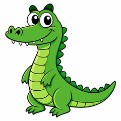 Crocodile art vector illustration