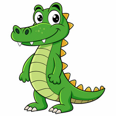 Crocodile art vector illustration