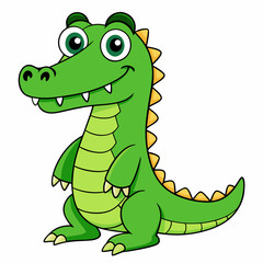 Crocodile art vector illustration