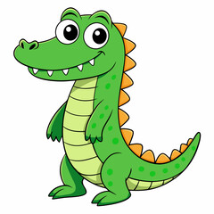 Crocodile art vector illustration