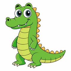 Crocodile art vector illustration