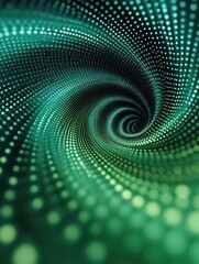 Obraz premium Spiral of dots on green