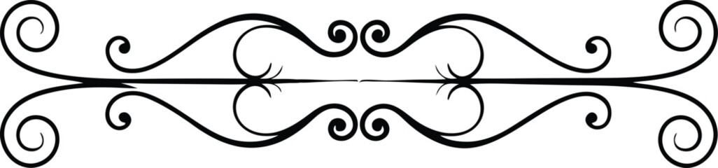 classic calligraphy retro scroll dividers line art illustration