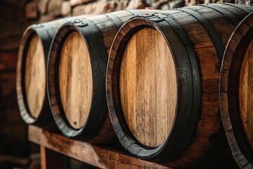 Wooden barrels for fermenting wine, wine fermentation plants