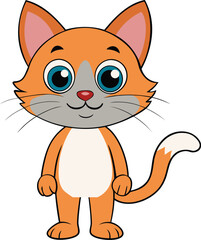Cute Cat cartoon vector art illustration 