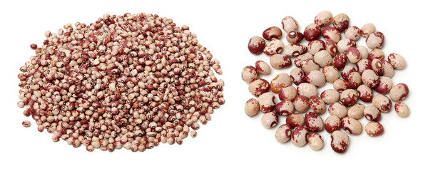 Dry beans on white background