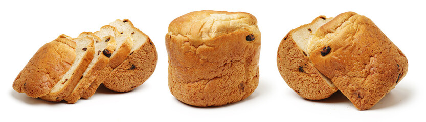 Plain bread isolated on white background 