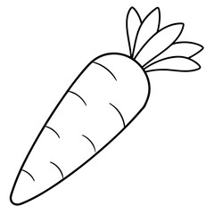 A coloring page of a FOOD CARROT
