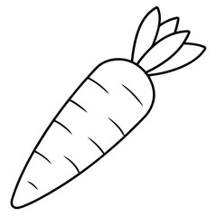 A coloring page of a FOOD CARROT