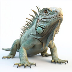 Obraz premium Iguana Illustration for Kids on White Background