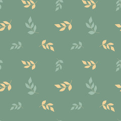 Seamless pattern with leaves