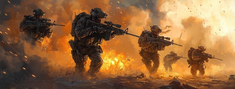 12080122 295 Cartoon of a tactical team breaching a fortified position with advanced weaponry --ar 7:3 --quality 2 --stylize 250 --v 6.1 Job ID: 7fe75d3a-2e34-4833-9519-7d0a1d5ad7bd