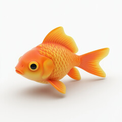 Colorful Goldfish Toy on a White Background