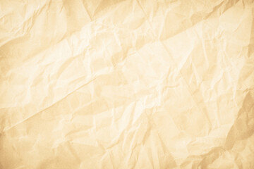 Crumpled brown paper texture background for design with copy space for text or image.