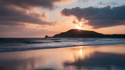 Fototapeta premium sunset over the ocean