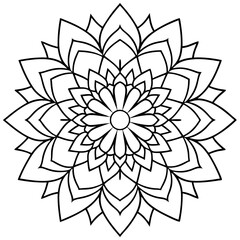 floral mandala design ornamental decorative element