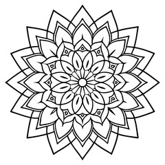 floral mandala design ornamental decorative element