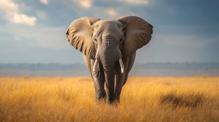 Fototapeta premium Majestic Elephant in the Savanna