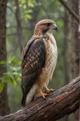 Majestic Hawk Perched in Nature