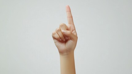 Hand Gesture Showing Refusal or Disagreement, Isolated on White Background Generative AI