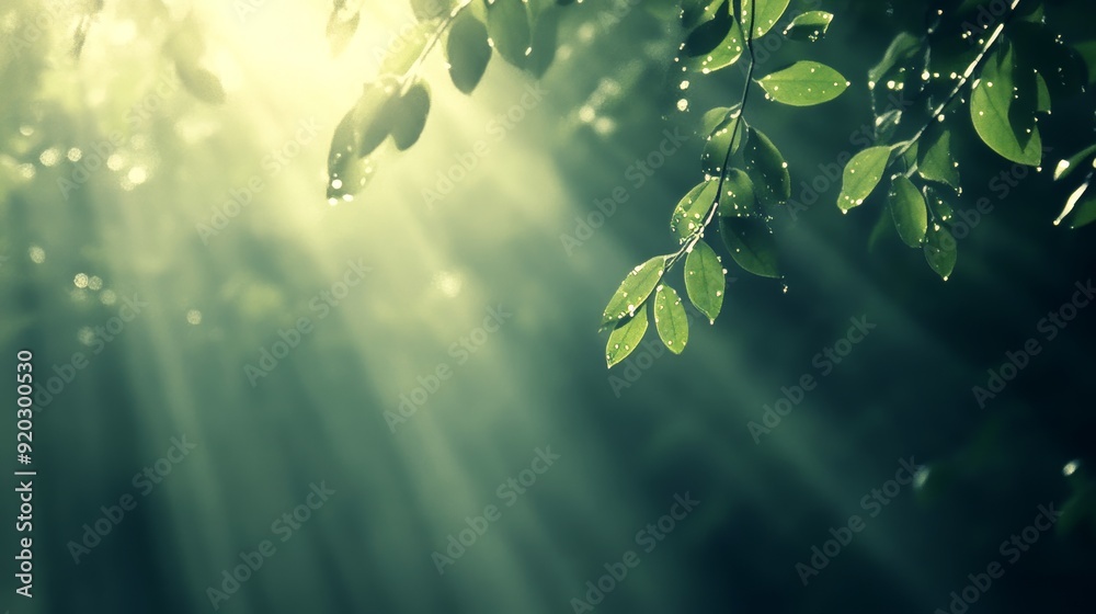 Wall mural premium abstract background with ray tracing nature elements generative ai