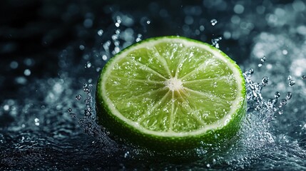 Lime Splashing in Water