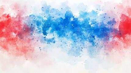 Abstract Watercolor Hand Painted Background in French Colors Generative AI