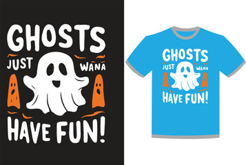 Fototapeta premium Halloween T-shirt design costume template. Happy halloween scary trendy vector t-shirt design