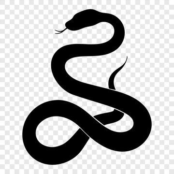 Snake silhouette. Vector illustration