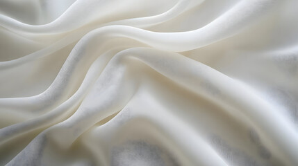 Obraz premium A smooth, flowing white fabric, showcasing soft textures and gentle waves.