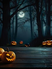 halloween background with pumpkin