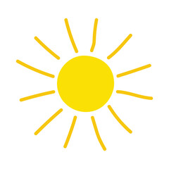 Cute hand drawn icon. Summer design. Vector illustration