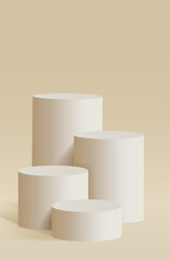 3D image of cylindrical figures. Vector illustration. Sketch for creativity.