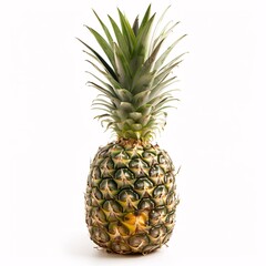 Fototapeta premium Fresh Ripe Pineapple Isolated on White Background for Tropical Concept