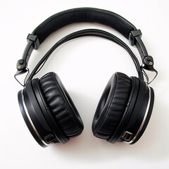 Immerse in Music: Stylish Oversized Headphones with Plush Ear Cups on White Background