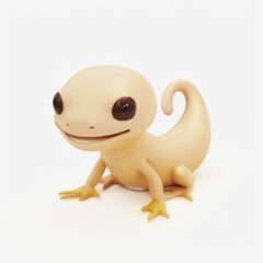 salamander character in 3D style on white background
