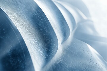 Close-up of a wind turbine blade design for optimal aerodynamic efficiency, High-resolution, detailed textures, crisp focus