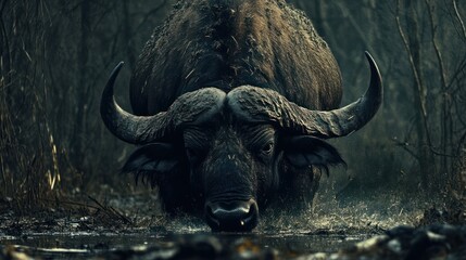 Naklejka premium African Buffalo in the Wild
