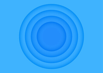 Obraz premium Paper layer circle blue abstract background. Round shape use for banner, cover, poster, wallpaper, design with space for text.