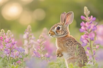 Fototapeta premium A musk ox is captured in a cold, desolate tundra, creating a striking contrast with the landscape.