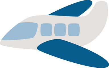 Hand drawn cute plane transportation cartoon for kids decoration