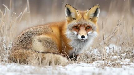 Red Fox in Winter Wonderland