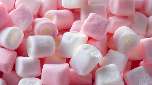 Pile of pink and white candies with sweet cream centers.