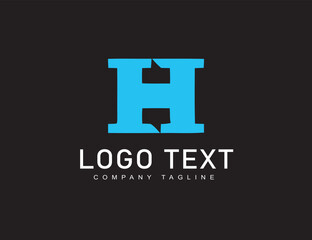 Obraz premium H logo design template vector graphic branding element