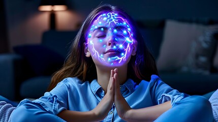 Focused concentration, laser-like mental beam, 