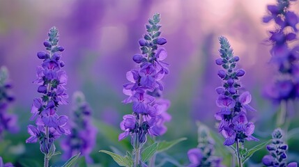 Flowers, Galeopsis tetrahit. Generative AI